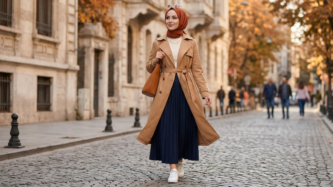 Tesettür Trençkot Kombinleri Nasıl Yapılır?
